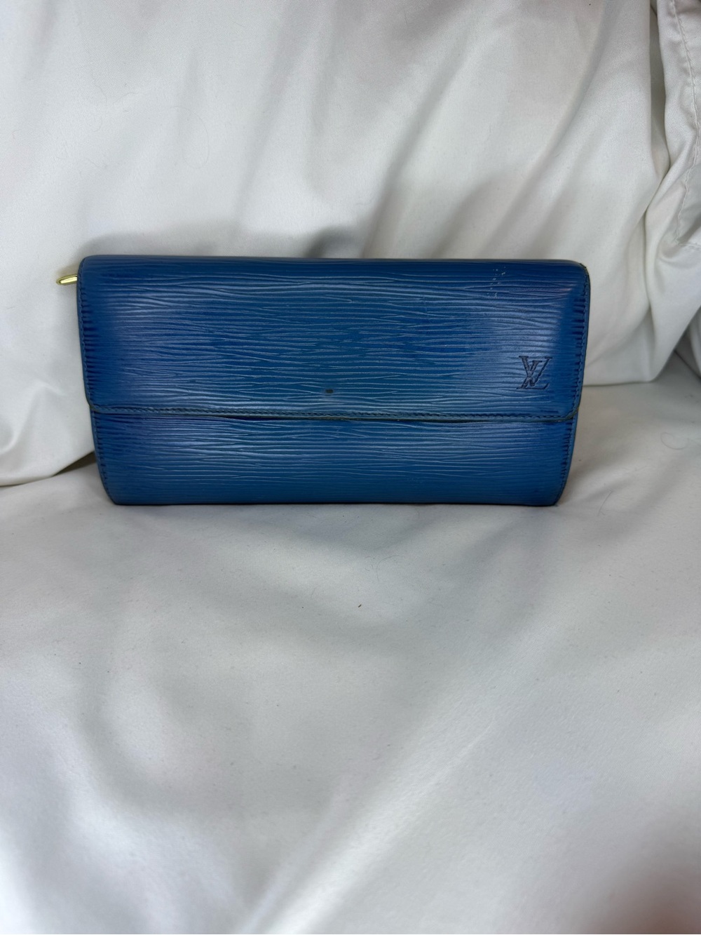 Louis Vuitton Navy Blue Epi Leather Wallet Clutch